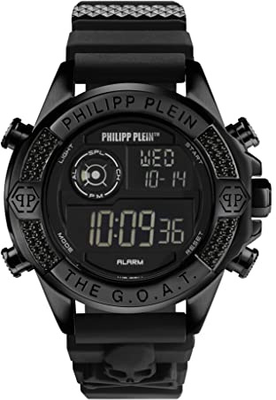 Philipp Plein Herren Uhr Digital Quarz THE G.O.A.T schwarz PWFAA0521 Silikon