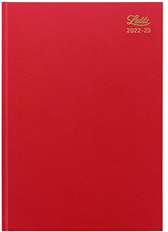 Letts Standard Schülerkalender, A4, 22 - 23 Monate, Wochenansicht, Rot