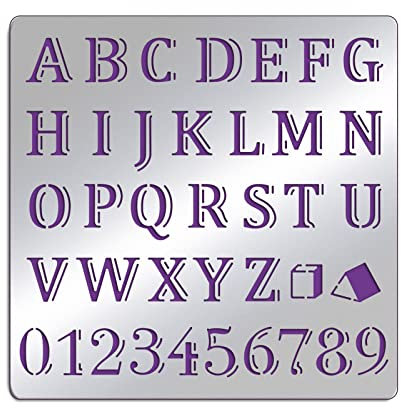 FINGERINSPIRE Buchstaben-Metall-Journal-Schablone Zahlen-Metall-Malvorlage Edelstahl Multifunktionaler Planer Metall-Schablonen Metall-Notizbuch-Schablone für Heimwerken Gravieren Malen Scrapbooking