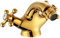 Sticque Wasserhahn Bad Waschtischarmatur Bidetarmatur Gold Moderner Stil Messing Doppelhebel Mischbatterie, Mit Kaltes Und Heißes Wasser Vorhanden