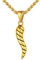 U7 Gold Kette für Männer Halskette Hörner Anhänger Edelstahl Herren Chili Italienisch Horn Kette Gold 3D Italienisches Horn Halskette mit Cornicello Hornanhänger Hornkette Modeschmuck für Verlobung