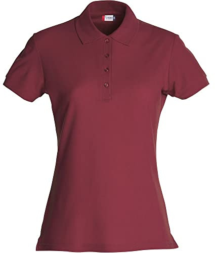 Clique Poloshirt Basic Polo Damen NEU, Wähle Deine Größe:XL, Wähle Deine Farbe:Bordeaux