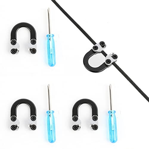 wolfman 3Pcs Bogenschießen D Loop Metall D Ring U Nocke Ring für Daumen Tigger Release Bogenschießen Compound Bogen String Release Nocke Schleife Schnalle Jagd Zubehör (Schwarz)