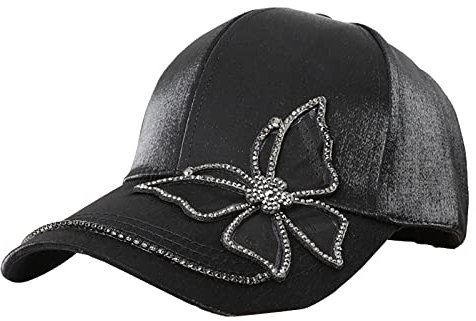 Kappe Unisex Verstellbar Sonnenhut Strandhut Frühling und Sommer Baseballmütze Damen Strass Mercerisierter Baumwolle Schmetterling Sonnenschutz Hut Outdoor Sonnenschutz Freizeithut Pizza Cap