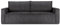 Konsimo Napi Sofa - Schlafsofa - Sofa mit Schlaffunktion - Schlafsofa mit Bettkasten - Couch - Couch mit Schlaffunktion - Sofabett mit abnehmbaren Kissen - Bettsofa - 228 cm - Dunkelgrau