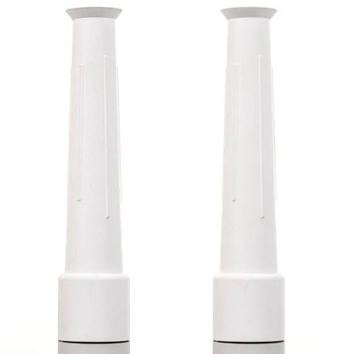 White Anti-Splash Tap Swirl Nozzle – Flexible Rubber Tap Top for ½ Inch Kitchen or Bathroom Taps (Pack of 2)