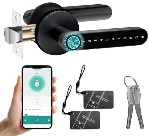 Serrure de poignée de porte à empreinte digitale