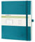 POPRUN Kalender 2025 Monatsplaner A4 (Jul.2024 - Dez.2025) - 18 Monate Monatskalender Softcover 26,5 x 21,5 cm - 1 Monat 4 Seiten, mit PU-Leder, 100 GSM Papier - Pazifikgrün