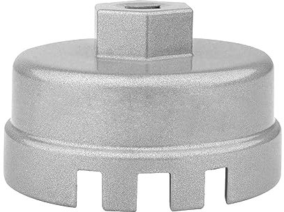 Adunsiaoto Outil de Retrait du Capuchon du Boîtier de Filtre à Huile, Clé Pour Bouchon De Filtre à Huile, Clé Filtre Huile En Aluminium à Capuchon, Universelle(Blanc)