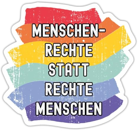 Menschenrechte Statt Rechte Menschen Sticker Aufkleber