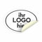 100 Aufkleber, personalisierte Etiketten - PERSONALISIEREN SIE HIER - Firmenetiketten - Firmenlogo - Laden Sie Logo, Bild, Foto - Aufkleber für Geschäft, Büro (Oval 6,5x4)