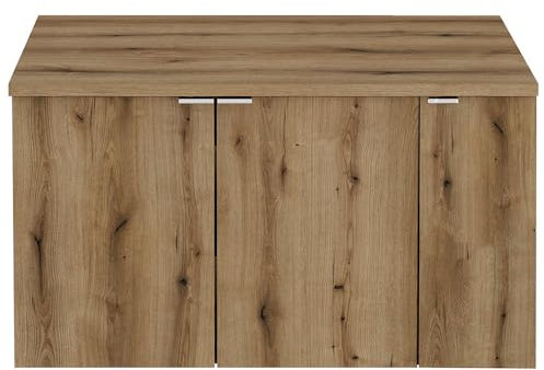 Lomadox Badezimmer Waschtisch 100cm, Eiche, geringe Tiefe (40cm)