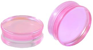 ANAZOZ Flesh Plug 30mm, Single Flared Tunnel Rosa Stecker, Tunnel Plug Glas Ohrringe Piercing 2 Stück