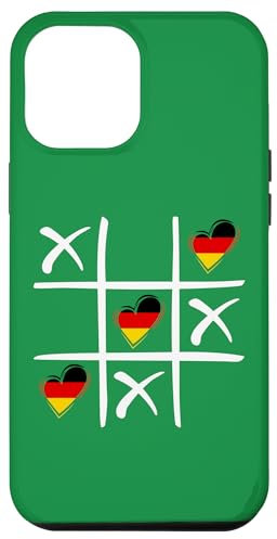 Hülle für iPhone 15 Pro Max German Flag coloured Hearts, Tic Tac Toe