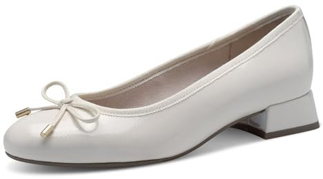 MARCO TOZZI Damen Pumps mit Schleife Elegant, Cremefarben (Cream patent), 38 EU