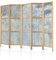 murando - Paravent Innen Raumteiler Holz Bäume 225x172 cm 5-teilig Japanische Trennwand Raumtrenner Room Divider Mobiler Sichtschutz Spanische Wand Raum Abtrennung Botanik Natur Retro b-A-0743-bh-a