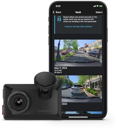 Garmin Dash Cam™ X310, Compact 4k Ultra HD Touchscreen Dash Cam with a 140-degree Field of View, Built in Clarity™ Polarizer, Voice Controlled, GPS, 2.4” Display, Automatic Recording