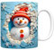 Hqunjikp Tasses à café de Noël 3D – Tasse à café amusante – Tasse à café unique en céramique, design 3D pour bar, restaurant, café, lait