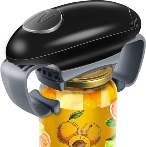 Ouvre-boîte électrique, ouvre-boîte automatique One-Touch, ouvre-boîte portable à batterie et bords lisses et non tranchants, meilleur gadget de cuisine, facile pour les patients souffrant d'arthrite