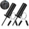 Lasnten 2 Pcs Gym Pin with Spring Clip Collar Weight Stack Extender Pin for 2 inch Weight Plate Cable Strength Exercise Machine Gym Training Home Fitness Equipment (Black)