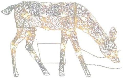 Beleuchtete Weihnachtsdeko Rentierfamilie - Leuchtende Rentier | Weihnachten Rentier Familie leuchten Außen Deko | Leuchtende Weihnachtsdekoration Hirsch Set für Garten, Rasen