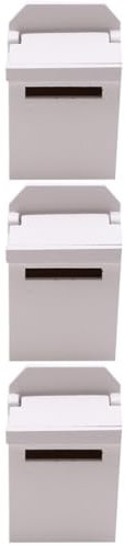 ARTIBETTER 3 Pz mini cassetta delle lettere in legno posta porta lettera pacco cubi casa giocattolo passamanerie mini casa Giocattolo in miniatura mini arredamento per la casa di legno bianca