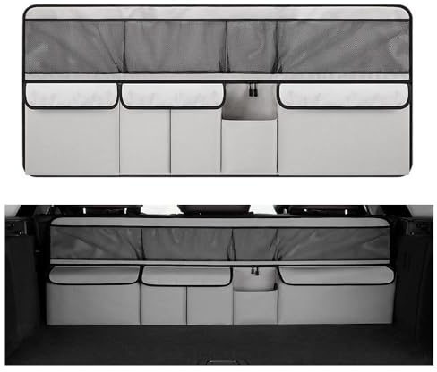 WACDXST Kofferraum Organizer, für Benz Vito(V260L) 2016-2023 Rücksitz Kofferraumtasche mit mehrere Taschen und Verstellbarem Riemen Fahrzeugzubehör