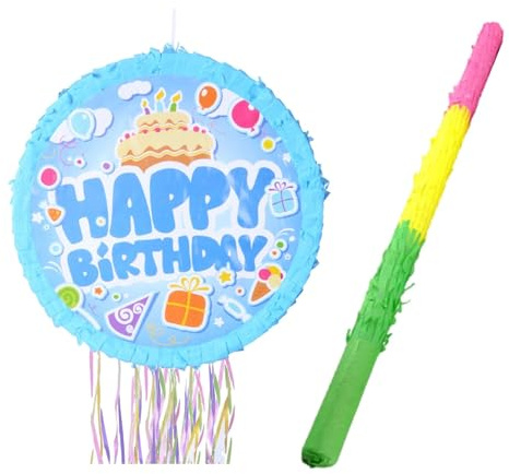 rockible Zug-Schnur Pinata für Feiern mit Süßigkeiten und Spielzeug für