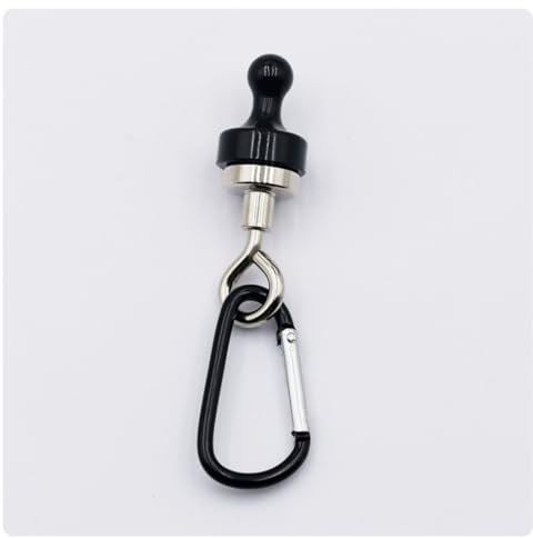 XiXiYang Magnet Camping Hooks,Magnet Hanger D Shape Tent Buckles for Outdoor Tents Swivel Swing,Heavy Duty Magnets Hook with Carabiner(2pcs)