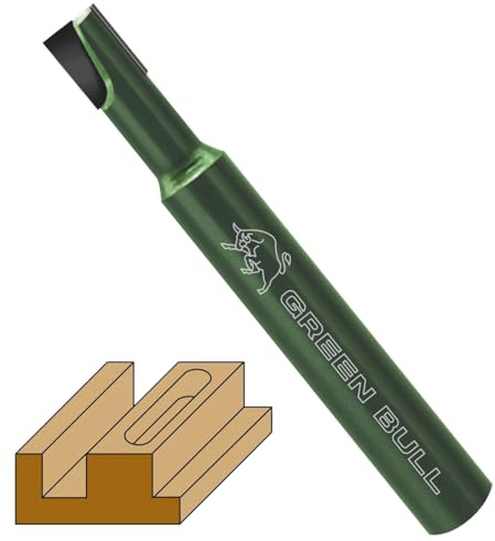 Fraiser GREEN BULL – Diamant-Fräser für Schnitte und Nuten in Holz, Kunststoff und Leichtmetallen, Schaft 8mm, Durchmesser 6mm, Schnitttiefe 8–15mm – für CNC und Handoberfräse