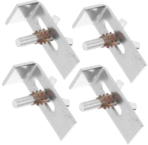 HIAKDOFT 4pezzi Kit Di Montaggio Per Lavello Sottotop Viti e Staffe Di Fissaggio Di Ferramenta Per Lavabo in Cucina Supporto Sicuro e Installazione Semplice Realizzato in Lega Di Zinco e Fe