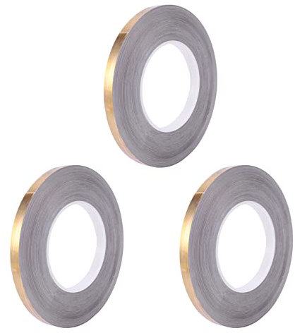 MVOSJFIE 3X 50 Meter Gold Self-Adhesive Stickers Waterproof Tile Wall Tile Space Sealing Tape Strip Joints Stickers Home Decor