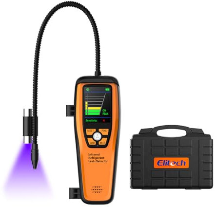 Elitech ILD-200 Infrarot Kältemittel Gas Leck Detektor,HVAC Lecksuchgerät für Kälteanlage mit 10 Jahres Sensor Lebendauer