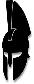 Sparta Helm Sticker Aufkleber Stahlhelm Spartiat Krieger 10x4cm#A4479