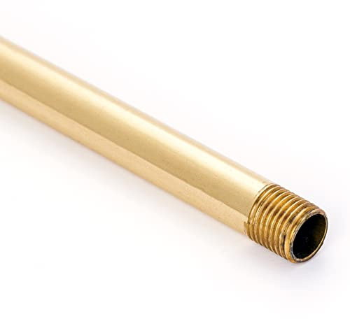 Pendelrohr aus Messing, Messing, 2x 1/4 Zoll Rohr Leuchtenrohr Verlängerung (50cm)