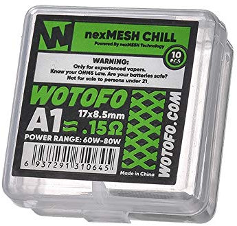 交交換用メッシュコイル for Wotofo Profile V1.5 / RDTA 10pcs or 5pcs nexMESH coil (Chill)