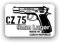 CZ 75 9mm Luger Sticker Aufkleber Pistole Automatik 9mm Luger 10x7cm #A4449