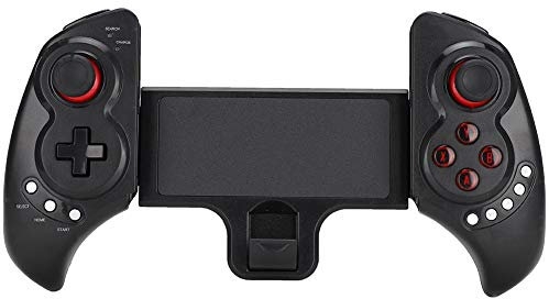 fasient Gamepad Bluetooth wireless retrattile, controller ergonomico per impugnatura di gioco Pg-9023S con 5 pulsanti multimediali per computer tablet telefono cellulare