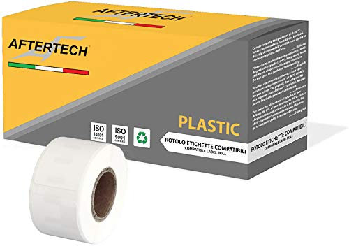 Aftertech 1 x 99010P 28 x 89 mm Rolle Etiketten aus Kunststoff, wasserdicht, kompatibel mit 130 Etiketten/Rolle = 130 Gesamt) für Dymo LabelWriter 1 x 99010PLA