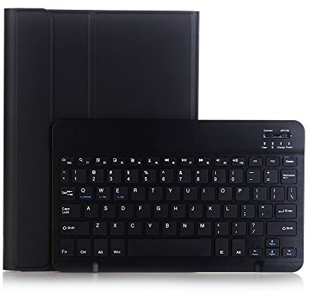 Lobwerk 2in1 Bluetooth Tastatur und Cover für Apple iPad Pro 10.5 Air 3 10.5 Zoll Case Schutz Hülle Schwarz