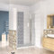 AICA porte de douche pivotante 106x197cm porte de douche en 6mm verre securit anticalcaire avec 1 élément fixe