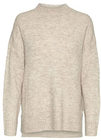 Vero Moda Vmlefile Oversize Boxy Blouse Ga Noos Suéter, Birch/Detail: with Melange, XL para Mujer