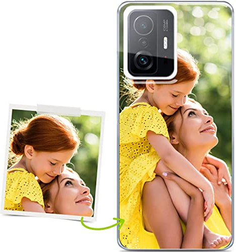 Coverpersonalizzate.it - Funda Personalizada Compatible con Xiaomi 11T con tu Foto o tu Frase - Carcasa Protectora de TPU Transparente