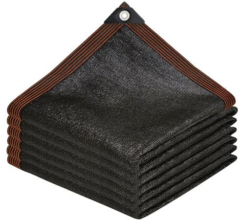 Voile-d'ombrage-Toile-Filet-Ombrage-Exterieur Rectangulaire avec œillets pour Balcon, Serre, Jardin, Pergola, Patio Lawn- 3 x 7 m, Noir