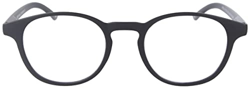 Montana Eyewear Extra flache Lesebrille MR52 aus Kunststoff mit Federscharnier und Etui in Schwarz + 1,00 dpt
