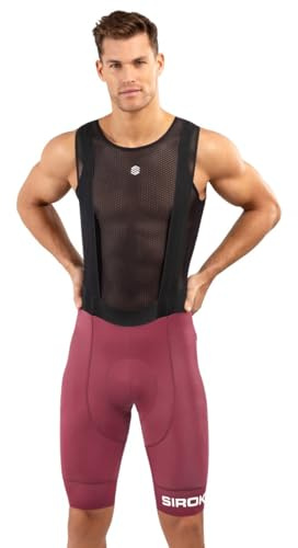 SIROKO - Fahrrad-Trägerhose BX Bionaz - XXL - Bordeauxrot/Schwarz