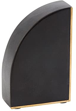 Mud Pie Marmor-Buchstütze, Schwarz, 14 x 8,9 cm