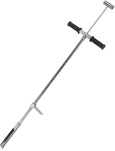 Septpenta Bodenprobensonde, Probenahmewerkzeug mit Fußpedal, 105 cm Länge, 38 mm Mund, Funktioniert Effizient, Bodentest Kits mit T Griff für Bodenproben, Pflanzenpflege, Garten, Rasen, Bauernhof