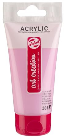 Talens Art Creation Acrylfarbe Tube 75 ml - Hellrosa 361 - Halbdeckend - Ausgezeichnete Lichtechtheit - Schnell trocknend - Mischbar - Für Leinwand, Papier, Holz, Stein, Zement