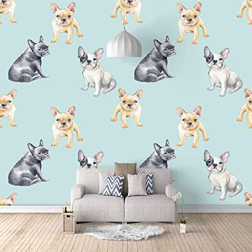 Animal Dog Modern 3D Design Removable Wallpaper for Bedroom Living Room 3D Wallpaper Stick and Peel Wall Stickers Home Decor Self-Adhesive Wall Art Wall Posters 140(W) x70(H) cm